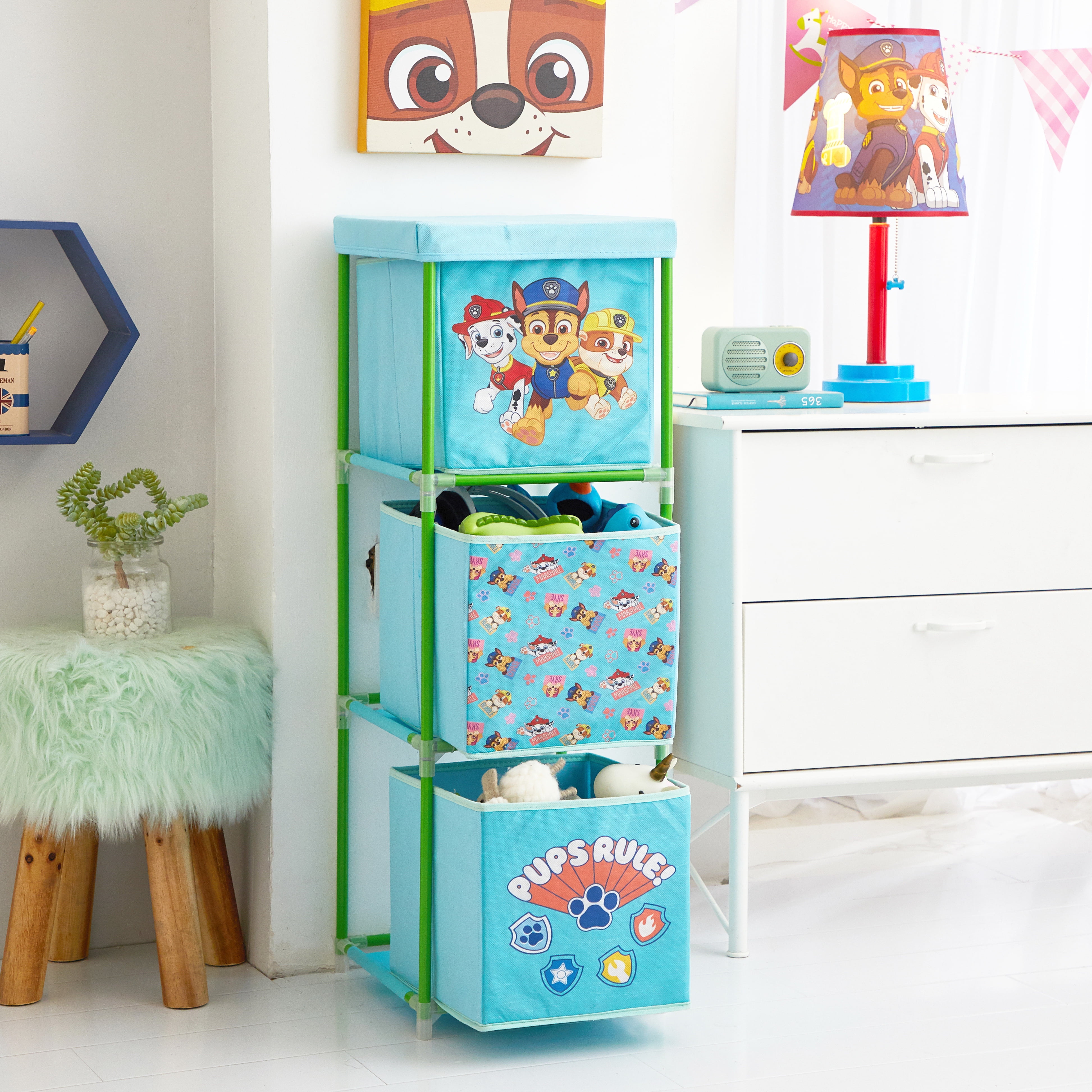 Nickelodeon Paw Patrol 3 Tier Kids Storage Cart