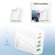 thumbnail image 1 of Cargador rápido QC3.0+PD20W con 3 puertos USB y adaptador funcional tipo C para cargar teléfonos inteligentes, 1 of 6