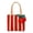 Red Cherry, variant on Girls Straw Mini Tote Bag with Cherry Bag Charm, Red Stripes