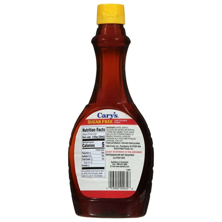 Cary's Sugar Free Low Calorie Maple Syrup for Pancakes, Kosher, 24 fl oz -  Walmart.com
