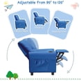 thumbnail image 5 of hzlagm Kids Recliner Chair with Cup Holder&Side Pocket,Toddler Recliner Chair with Adjustable Footrest for Child - Navy Blue, 5 of 7