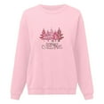 thumbnail image 3 of Gibobby Sudadera de Navidad para mujer Sudadera con capucha para mujer, sudaderas navideñas, estampado gráfico divertido, cuello redondo, manga larga(Rosa,M), 3 of 4