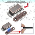 thumbnail image 2 of Kitchen Cabinet Magnets Closure 2 Pack Cabinet Magnetic Catch Cupboard Door Magnets Heavy Duty 15 lbs Metal RV Drawer Latch Closet Closing Stainless Steel Shutter Hardware-Oil Rubbed Bronze, 2 of 5