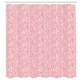 thumbnail image 2 of Ambesonne Rose Shower Curtain, Abstract Swirl Line Blooms, 69"Wx75"L, Pale Pink and Off White, 2 of 4