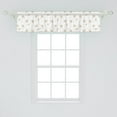 thumbnail image 2 of Ambesonne Dandelion Window Valance, Floating Botanical, 42" x 12", Camel and White, 2 of 3