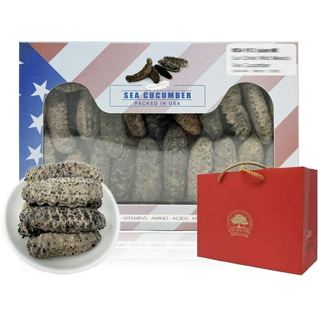 DOL Wild Caught Sun Dried Mexico Black Pin Sea Cucumber All Natural Nutritious Sea Cucumbers In Gift Box Medium 1lb/box