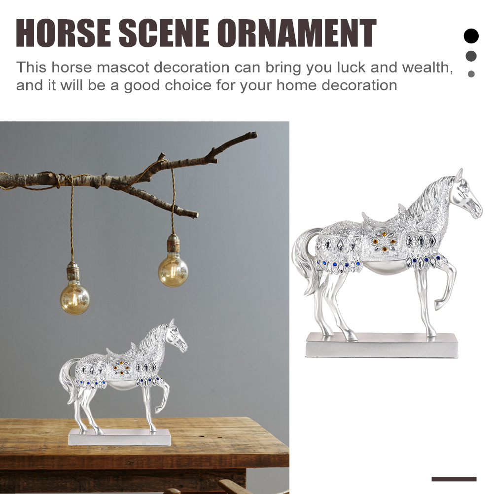 WHAMVOX  Equestrian Animal Ornaments Horse Decor Bedside Table Decoration