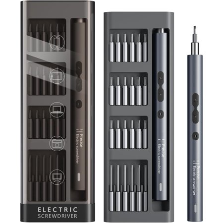 Mini Electric Screwdriver, 62 in 1 Cordless Precision Power Screwdriver Set with 48 Bits, LED Lights Magnetic Mat, Rechargeable Repair Tool Kit for Phone Watch Camera Laptop PC