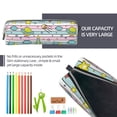 thumbnail image 5 of Cauagu Space Doodle Print Leather Pencil Pen Case - Stationery Bag Portable Stationery Bag Big Capacity Pencil Pouch Cosmetic Organizer Bag for Men & Women, 5 of 7