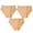 Beige, variant on jjayotai Womens Underpants Clearance 3PC Women Everyday Solid Color Ventilate High Waist Elastic Underwear Panties
