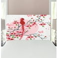 thumbnail image 1 of Japanese Headboard, Mythical Long Lived Phoenix Bird on Floral Sakura Branch Looking Back Art, Upholstered Decorative Metal Bed Headboard with Memory Foam, Twin Size, Pink, by Ambesonne, 1 of 4
