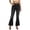 Black, variant on Women's Flared Jeans with Sparkle Embroidery - High Waisted Water Washed Denim Pockets Bootcut Yoga Pants Slim Fit Casual Trousers for Summer (Black/XXL)