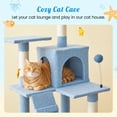 thumbnail image 4 of MWPO 63.8" Multi-Level Cat Tree with Condo and Scratching Post Tower, Blue, 4 of 9