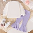 thumbnail image 4 of TOWED22 Toddler Clothes For Baby Girls Cute Graphic Print Long Sleeve Sweatshirt Pants Girls Warm Fall Winter Outfits Set,Purple,18M, 4 of 4