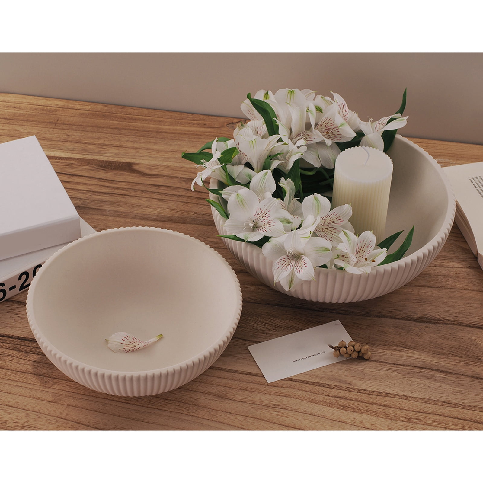 BELOWSYALER Resin Bowl SIlicone Moulds for Candle Holder, Vanity Jewelry Tray, Home Decoration, Resin Tray Molds for Epoxy Resin