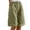Army Green, variant on Women’s Vacation Linen-Look Shorts, Elastic Waist Rolled Hem Shorts with Pockets, Multi-Color, S/M/L/XL/XXL