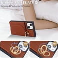 thumbnail image 4 of for iPhone 8 Case with Card Holder and Ring,for iPhone 8 Wallet Case for Women,Ring Stand,Magnetic Closure Phone Cases for for iPhone 7/8/SE 2020/SE 2022(Brown), 4 of 14