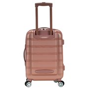 Rockland Melbourne Hardside Expandable Luggage with Spinner Wheels, Rosegold, Carry-On 20"