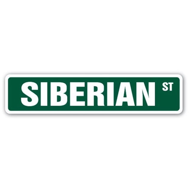 SignMission SS-SIBERIAN 4 x 18 in. Cat Breed Feline Kitty Kitten Street Sign - Siberian
