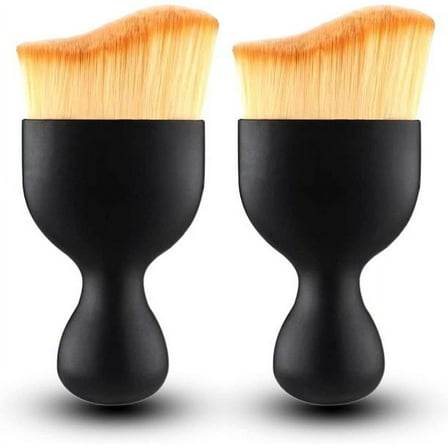 2 PCS Car Interior Cleaning Soft Brush, Auto Detailing Brush, Car Dash Duster Brush for Dashboard, Applicable for Cleaning Car Interior or Exterior, Air Vent, Dashboard, Engines