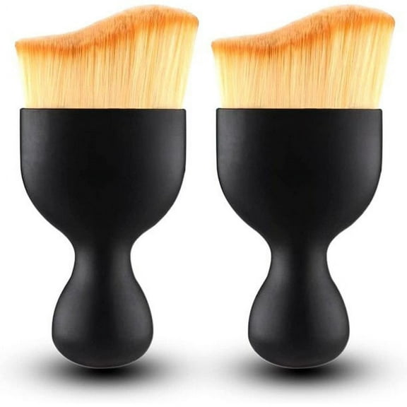 2 PCS Car Interior Cleaning Soft Brush, Auto Detailing Brush, Car Dash Duster Brush for Dashboard, Applicable for Cleaning Car Interior or Exterior, Air Vent, Dashboard, Engines