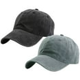 thumbnail image 2 of MesaSe 2PC Unisex Children Casual Solid Baseball Hat Adjustable Washed Baseball Cap, 2 of 6