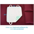 thumbnail image 2 of NOVA Waterproof Reusable Underpad with 4 Positioning Strap Handles, 100% Cotton Skin Soft Top Layer, Washable Incontinence Bed & Surface Overlay, Super Absorbent, 32? x 36?, 2 of 3