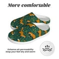 thumbnail image 6 of Yiaed Green Plants with Fox Print Slippers Fuzzy Warm Cozy Slippers Non Slip House Slippers For Indoor Outdoor Slippers House Slippers-11, 6 of 7