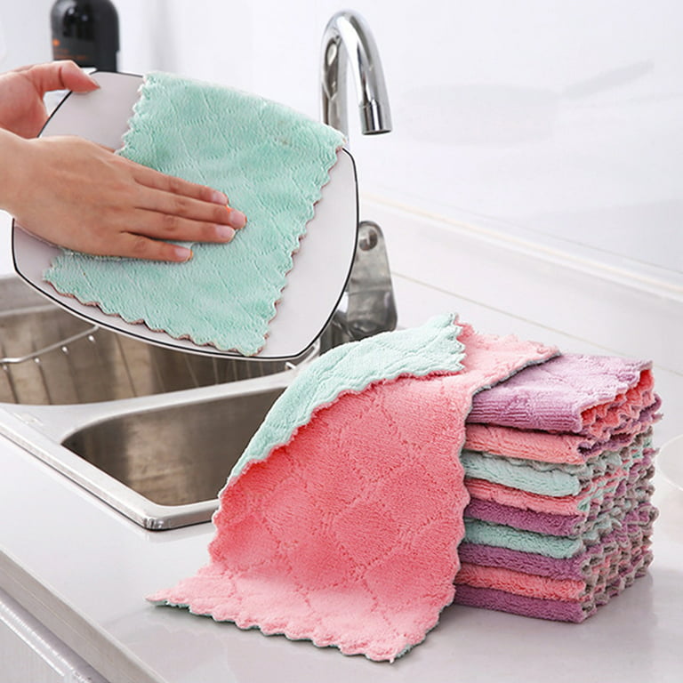 12 Pack Super Soft Microfiber Cleaning Cloths, Eco-Friendly Kitchen Towels  Wash Cloths - Car Cleaning Cloths Machine Washable, Super Absorbent, Kitchen  Lint-free Dishcloths (Random color) 