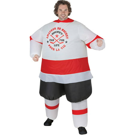 Hockey Player Inflatable Men's Adult Halloween Costume, One Size Fits Most