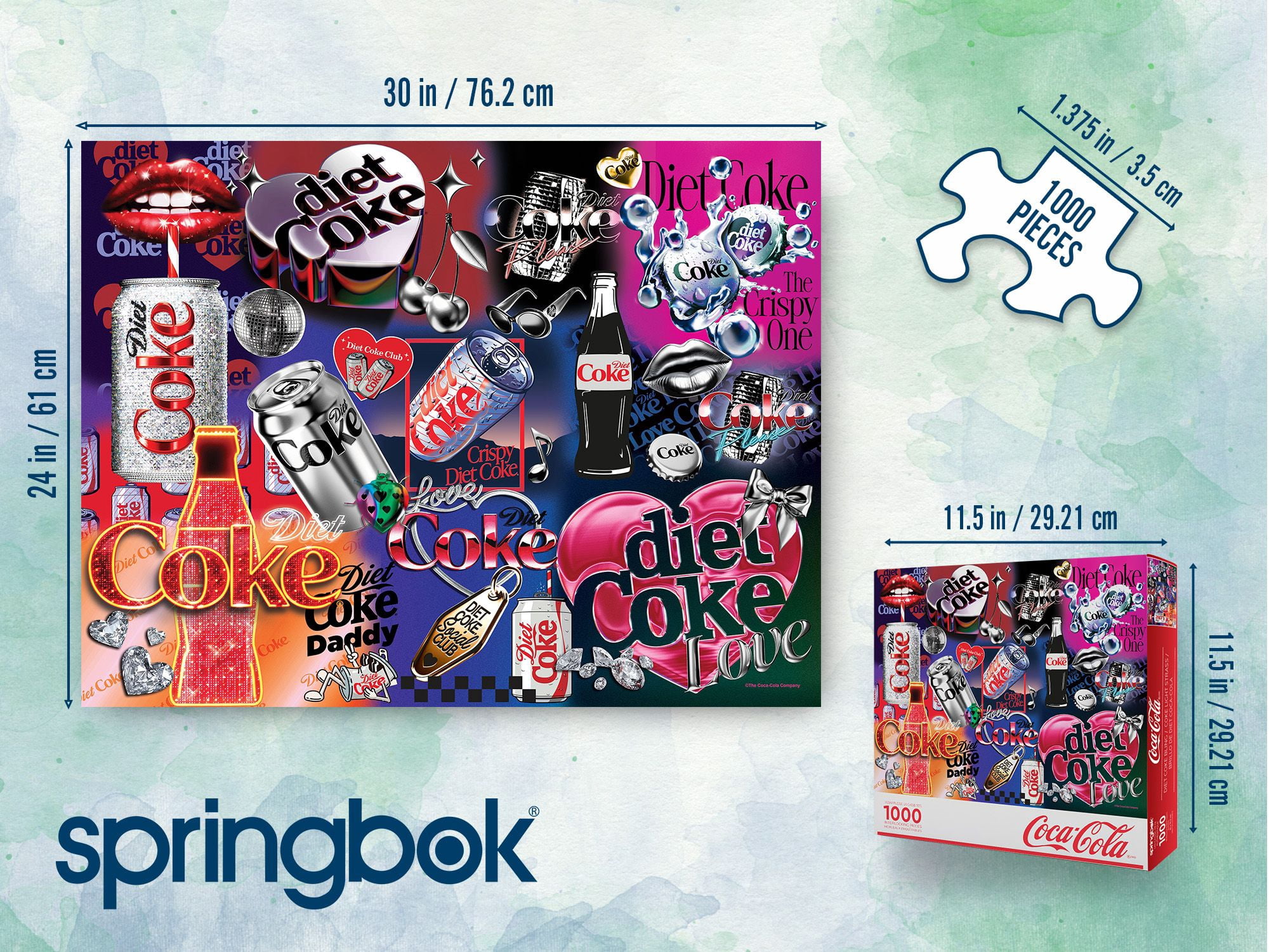 Springbok Diet Coke Bling 1000 Piece Jigsaw Puzzle for Adults - Poster Now Included