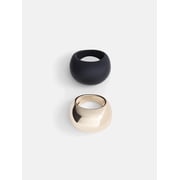 Scoop Bubble Rings, Two-Tone, 2-Piece Set