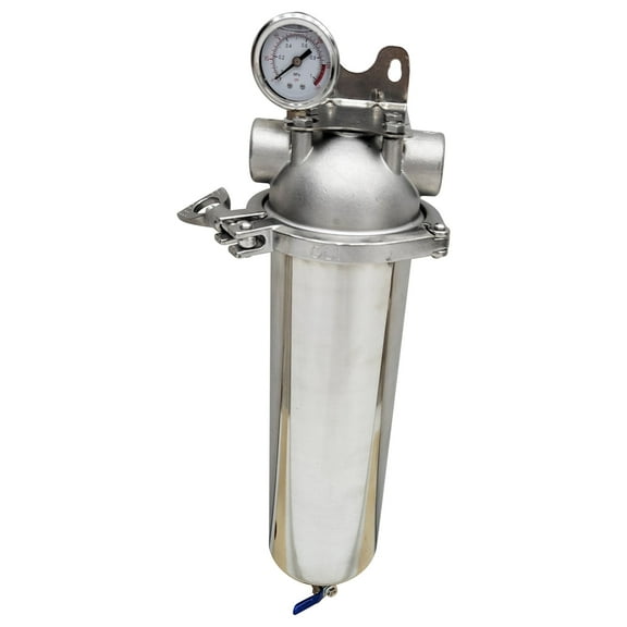 10 Inch Corrosion-resistant Stainless Steel Filter Clamp Type Water Filter Inlet and Outlet Filter System 3/4Inch NPT 300 Mesh