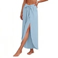 thumbnail image 5 of PBFRDSJ Loose Pants for Women Drawstring Elastic Waisted High Slit Wide Leg Pants Casual Comfy Palazzo Flowy Trousers, 5 of 8