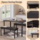 thumbnail image 2 of Juego de Mesa de Comedor de 3 Piezas, Juego de Mesa de Comedor Estilo Farmhouse para 4, Mesa de Cocina con 2 Sillas Tipo Banco Tapizadas, Mesa y Sillas de Cocina para Espacio Pequeño, Cocina, Comedor, 2 of 6
