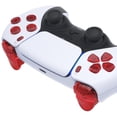 thumbnail image 2 of eXtremeRate Clear Red Replacement D-pad R1 L1 R2 L2 Triggers Share Options Face Buttons for ps5 Controller BDM-010/020, 2 of 5