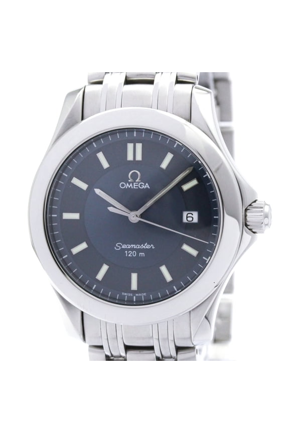 Pre-Owned OMEGA Seamaster 120M Steel Quartz Mens Watch 2511.82 Polished