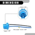 thumbnail image 4 of Unique Bargains 1 Pc Universal 9004 9007 Car Bulb Socket - Auto Halogen Light Wiring Harness Connector Pigtail Plug - Metal Plastic Blue, 4 of 7
