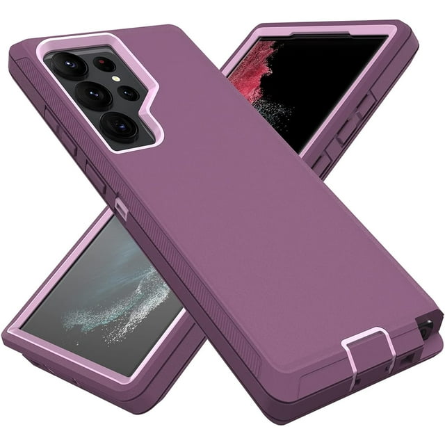 Pour Samsung Galaxy S23 Ultra Étui, Étui de Protection Robuste Anti-Poussière Antichoc 3 en 1