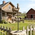 thumbnail image 5 of Outdoor Metal Weather Vane, 20.5"x15.4"x28.7", 360 °   Rotation, Rust-Resistant Rooster Design (Red/Brown), 5 of 6