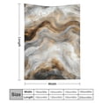 thumbnail image 3 of FCXZI Marbled Surface Brown White Flannel Blanket, Reversible Lightweight 30*40in, 3 of 7