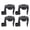 Black, variant on Xirurus 4pcs Boat Bumper Clips Nylon Pontoon Hangers Cleats for 1 to 1.25 Inch Square Rails Black Fenders Rope Holder (4.33 inches / 11 cm)