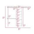 thumbnail image 6 of JERFIT 5-Tier Open Shelf Closet Organizer with Drawer & Hanging Rods, Brown Melamine Particle Board Freestanding Wardrobe Storage Cabinet for Bedroom, 6 of 10