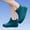 Green, variant on Women's Short Rain Boots Round Toe Waterproof PVC Mid Calf Comfortable for Rainy Days Black 6