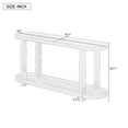 thumbnail image 7 of EUROCO 63" Long Console Table,Narrow Entryway Table Behind Sofa Table with Open Storage Shelves for Hallway,Living Room, Foyer,Black, 7 of 7