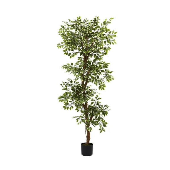 Nearly Natural 6' Variegated Ficus Tree