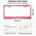 thumbnail image 3 of Coolnut Pink Clouds License Plate Frame 2 Holes Rustproof Aluminium License Plate Holders,2 PCS Car Licence Plate Covers with Bolts Washer Caps Universal Car Accessories Home Decor, 3 of 7