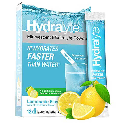 Hydralyte Electrolyte Hydration Powder Packets Lightly Sparkling
