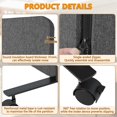 thumbnail image 5 of Dapmiu Mobile Room Divider with Wheels & Sound Proofing, 3-Panel Office Partition on Casters, Freestanding Privacy Screen for Home, Office, Studio, 5 of 11