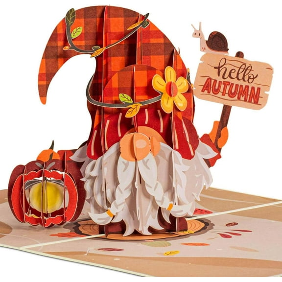 Fall Gnome Pop Up Card